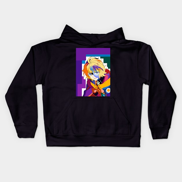 Mikaela Hyakuya pop Art Kids Hoodie by CANDD ART